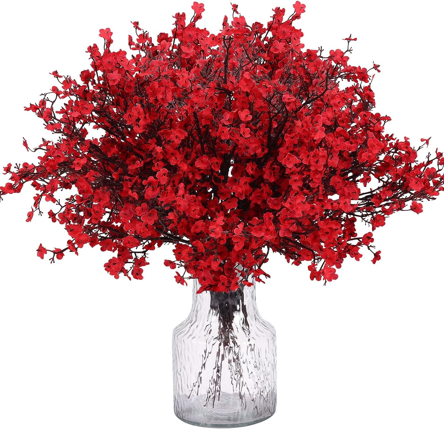 Fake Flowers, 10 Bundles, Faux Flowers, Breath Artificial Gypsophila Silk Flowers Bulk, Artificial Flowers for Outdoors, Christmas Decor (Blue)