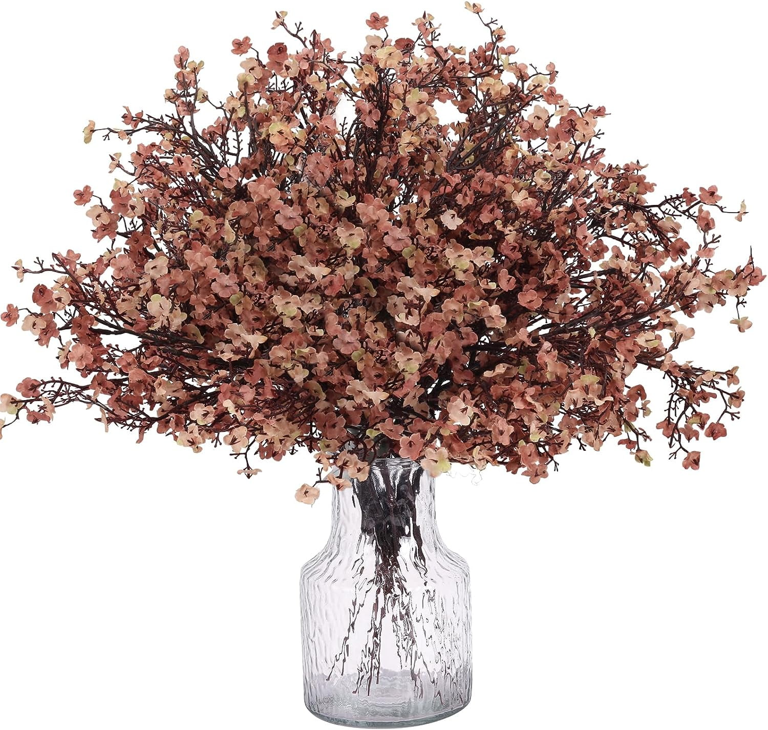 Fake Flowers, 10 Bundles, Faux Flowers, Breath Artificial Gypsophila Silk Flowers Bulk, Artificial Flowers for Outdoors, Christmas Decor (Blue)