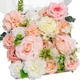 thumbnail image 1 of Fake Flowers Artificial Flowers Peonies Bulbous Chrysanthemum Daisy Hydrangea Sunflower Violets Dahlia Daffodils Epiphyllum Orchid Cherry Blossom Camellia Leyaron (Pink), 1 of 18