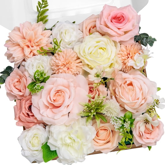 Fake Flowers Artificial Flowers Peonies Bulbous Chrysanthemum Daisy Hydrangea Sunflower Violets Dahlia Daffodils Epiphyllum Orchid Cherry Blossom Camellia Leyaron (Pink)