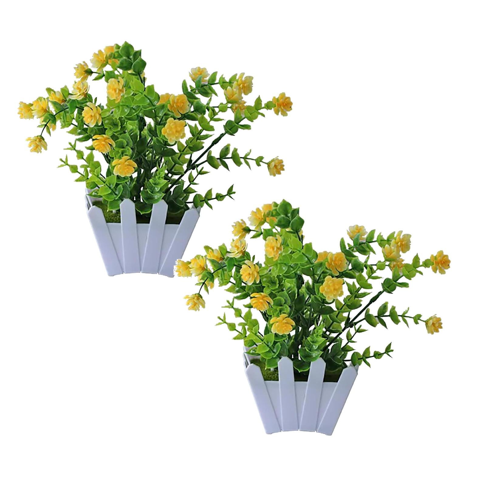 Fake Flowers Artificial Potted Flowers False Outdoor Garden Home In Pot