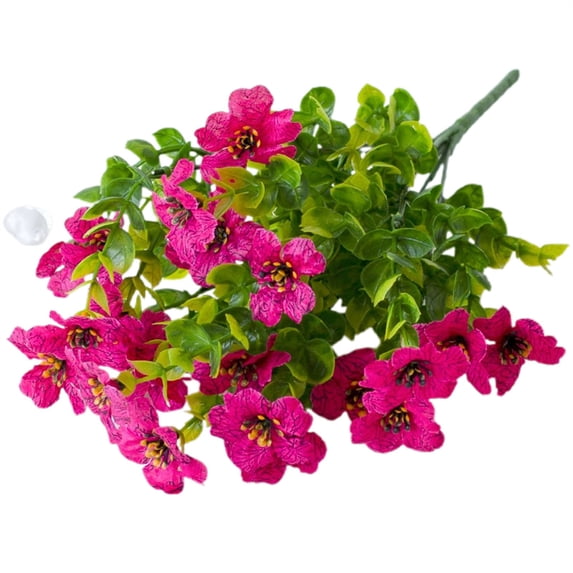 Fake Flowers Bush Real Looking Artificial Plants for Indoor Outdoor Spaces All Season Spring Summer Fall Winter Family Gardens Planters Decorative Greenery, A Bunch of Artificial Violets