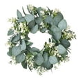 thumbnail image 1 of Fake Flowers Clearance! 12" Artificial Wreath For Front Door Green Wreath For Farmhouse Door Window Festival Celebration Wedding Home Decoration, 1 of 9
