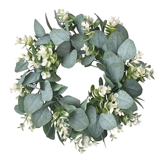 Fake Flowers Clearance! 12" Artificial Wreath For Front Door Green Wreath For Farmhouse Door Window Festival Celebration Wedding Home Decoration