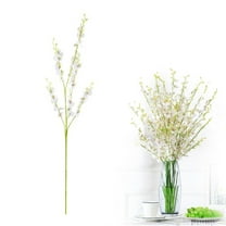 Fake Flowers Clearance! 1Pc Artificial Flowers Outdoor Plants Faux Plastic Flower in for Hanging Outside Porch Vase Home Window Decoration A White Artificial Orchid