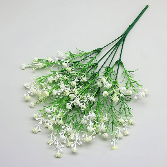 Fake Flowers Clearance! Artificial Flower Plant Faux Flower for Decoration Home Garden Porch Window Box Babys Breath Silk Bush Flowers Bouquet Floral Arrangement Home Wedding Decorations
