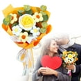 thumbnail image 1 of Fake Flowers Clearance! Crochet Flower Bouquet Knitted Flower Finished Handmade Decorative Artificial Flowers for Teacher' Day an Artificial Flower, 1 of 1