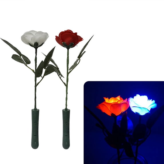 Fake Flowers Clearance! Flashingblinkylights Led Red Light Up Rose, Red Rose With Leds