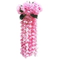 thumbnail image 1 of Fake Flowers Clearance! Simulation Violet Wall Hanging Flower Vine Window Balcony Hanging Artificial Flower Decoration Pink 1Pc Decorative Flower Big Sale!, 1 of 9