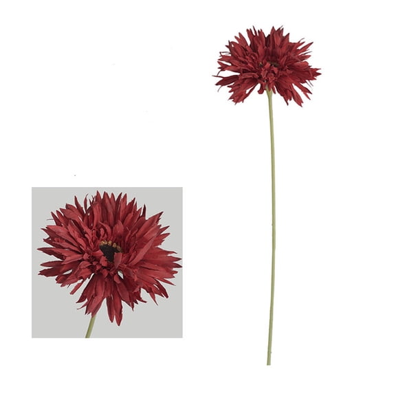 Fake Flowers For Decoration,Wind Small And Fresh Simulation Single Branch Brushed Gerbera Modern Minimalist Home Decoration Simulation White Chrysanthemum