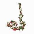 thumbnail image 1 of Fake Flowers, Fall Decor - Dienrx 2.5M Artificial Rose Garland with 45 Flowers, Wedding Wall Decoration, Diy Hanging Vine for Party, Home Office Decor, Silk Fake Roses, 1*Simulation Flower Vine, 1 of 1