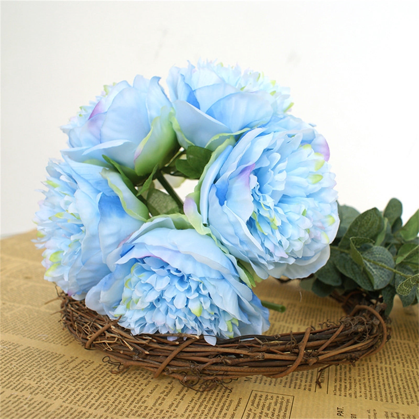Fake Flowers ,Five-Headed Peony Hand-Written Bunch of Artificial ...