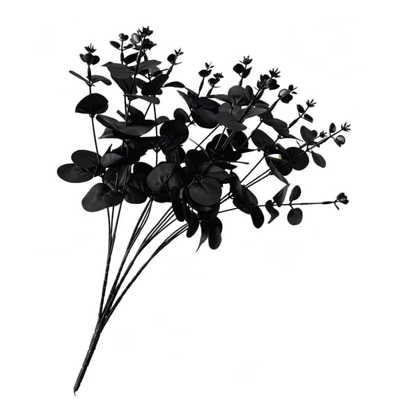 Fake Flowers, Gothic Halloween Decor, Realistic No Fade Artificial Rose Eucalyptus Hydrangea Stems for Vase, 2-Piece 29.5 Inch Long Science Floral Arrangement for Table Centerpiece Party Scene