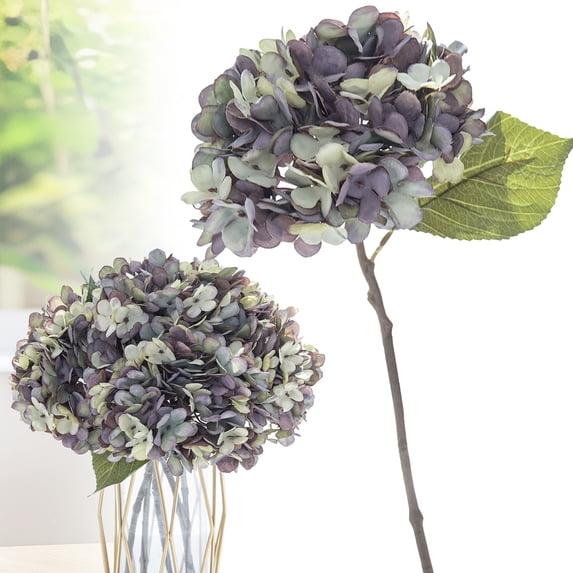 Fake Flowers,Hydrangea Flowers Artificiales Bouquets Hydrangea With Stems For Home Wedding Table Core Decoration