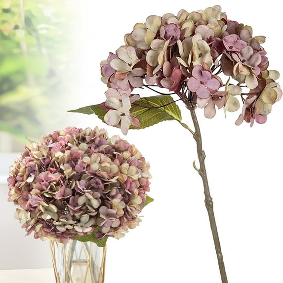 Fake Flowers,Hydrangea Flowers Artificiales Bouquets Hydrangea With Stems For Home Wedding Table Core Decoration