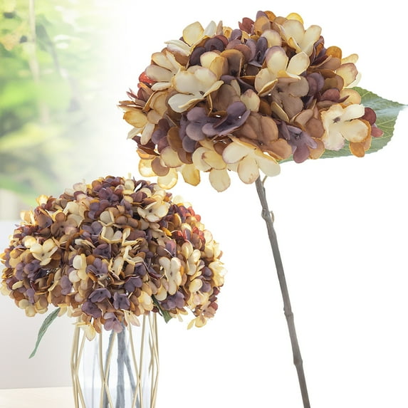 Fake Flowers,Hydrangea Flowers Artificiales Bouquets Hydrangea With Stems For Home Wedding Table Core Decoration