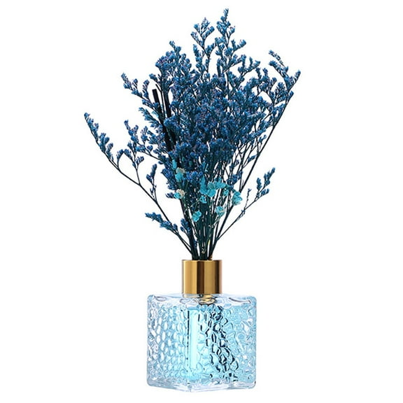 Fake Flowers In Vase， Reed Oil Diffusers With Natural Sticks, Glass Bottle And Scented Oil 80Ml