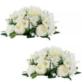 thumbnail image 1 of Fake Flowers Kissing Ball for Spring Wedding Centerpieces Set of 2 White Artificial Flower Arrangements, 1 of 10
