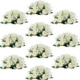thumbnail image 1 of Fake Flowers Kissing Ball for Wedding Centerpieces Set of 10 White Artificial Flower Arrangements, 1 of 10