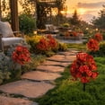 thumbnail image 1 of Fake Flowers Outdoor Artificial Plants for Garden Uv Resistant Faux Mums for Porch Patio Yard Decoration No Maintenance Plastic Flowers with Ground Stake for Fall Halloween Thanksgiving Home Decor, 1 of 9