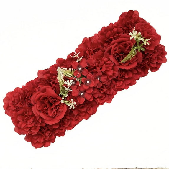 Fake Flowers Promotion Sale! Artificial Flower Art Artificial Flower Panels Silk Flower Background Wedding Arch Background 3D Artificial Flowers Rose Panel Flower Wall Mat Rose Flower Panel