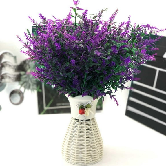 Fake Flowers Promotion Sale! Nomeni 12 Bundles Flower Outdoor Colorful Decor Artificial Lavender Flowers for Decoration, Home Decor Clearance Sale Purple