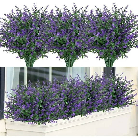 Fake Flowers Promotion Sale! Nomeni 12Pc Simulation Artificial Flower Plastic Flower Decoration Garden Wind 5 Fork Simulation Wheat Ear Lavender, Home Decor Clearance Sale Purple