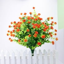 Fake Flowers Promotion Sale! Nomeni 2Pcs Artificial Flower Silk Flower Bouquet Latex Real Flower Bridal Artificial Flowers Wedding Home, Home Decor Clearance Sale Orange
