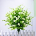 thumbnail image 1 of Fake Flowers Promotion Sale! Nomeni 2Pcs Artificial Flower Silk Flower Bouquet Latex Real Flower Bridal Artificial Flowers Wedding Home, Home Decor Clearance Sale White, 1 of 3