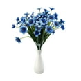 thumbnail image 1 of Fake Flowers Promotion Sale! Nomeni 6Pc Artificial Flowers Bouquet Decoration Bridal Wedding Flower Real Latex Home Artificial Flowers, Home Decor Clearance Sale Blue, 1 of 7