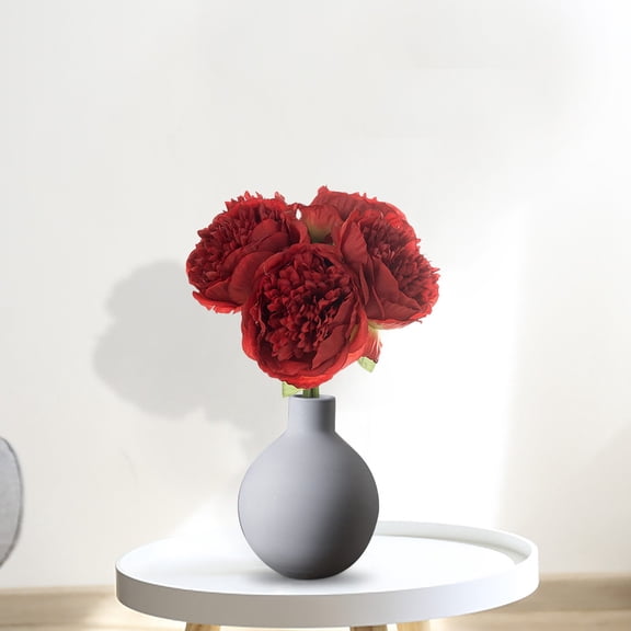 Fake Flowers Promotion Sale! Nomeni Artificial Flower Simulation Peony Bouquet Wedding Bouquet Fake Flower Peony Silk Flower Hand Tied Bouquet Pink, Home Decor Clearance Sale