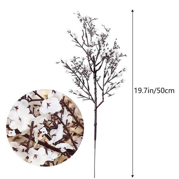 Fake Flowers Promotion Sale! Nomeni Artificial Flowers Full of Star Silk Flowers Dried Bouquet Wedding Restaurant Decoration Office Party Wedding, Home Decor Clearance Sale White