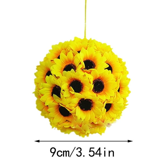Fake Flowers Promotion Sale! Nomeni Artificial Sunflower Hangs Sunflower Ball Wedding Party Home Decoration Faux Sunflower Hangs, Home Decor Clearance Sale