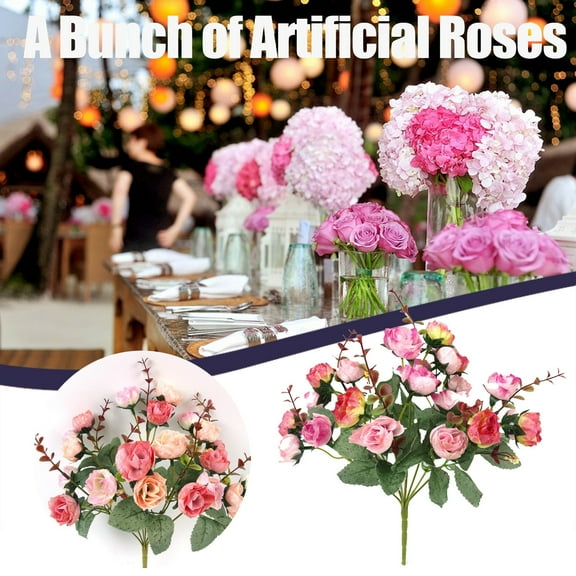 1Pc Artificial Flower Clearance! Roses 7 Branches 21 Artificial Consisting Rose Bouquet Decorative Bouquet Home Decor