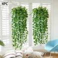 thumbnail image 1 of Simulation of Wall Hanging Parthenocissus Tricuspidata Wall Window Decoration with Green Plants and Artificial Flowers., 1 of 6