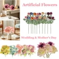 thumbnail image 1 of Fake Flowers, Small Artificial Flowers, Realistic Flowers for Summer Wedding, Vase Arrangement Photo Prop Shelf Living Room Father's Day Decor Gift, AKLJWH - #22 Yellow-2Pcs, 1 of 7