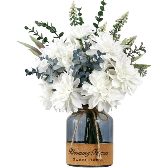 Fake Flowers in Vase,Artificial Flowers,Table Centerpieces for Dining Room,Flower Centerpieces for Tables,Faux Flowers in Vase,Kitchen Table Decor,Coffee Table Decor