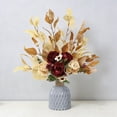 thumbnail image 1 of Fake Flowers in Vase, Peony Rose Silk Floral Arrangement, Artificial Flowers Bouquet with Leaves Faux, Table Centerpieces for Dining Room, Kitchen Decor, Coffee Table Decor, 1 of 3