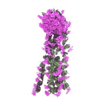 Fake Flowers Violet 1 PC Artificial Hanging Flowers for Outdoors 28 Inch Faux Flowers for Outdoor Planters Outdoor Artificial Flowers UV Resistant for Wall Garden Wedding Outdoor Decor