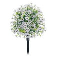 thumbnail image 1 of Fake Flowers, Voguev Fake Flowers Artificial with Ground Garden Stake Faux Greenery Shrubs Garden Accessories 22" for Farmhouse Outdoor Outside Garden Porch Patio Wedding Decoration White, 1 of 5