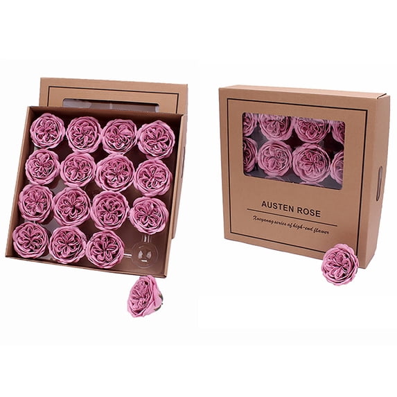 Fake Foam Roses For Wall Decorations Large And DIY Crafting Projects Artificial Austin Rose Heads Wedding Receptions, Faux Bouquets, Table Scatter, 3.35 Inch 16 Pack