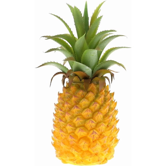 Fake Fruits Artificial Pineapple Model Faux Simulation Lifelike for Summer Home Cabinet Table Party Kitchen Decor Realistic Photography Prop - 8.5 inch