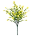 thumbnail image 1 of Fake Greenery Boxwood Plant Outdoor Artificial Flowers Fake Boxwood Plastic Plants Greenery Shrubs UV Resistant for Summer Indoor Outdoor Garden Patio Home Table Vase Decor, 1Pc(Yellow,14x5"), 1 of 9