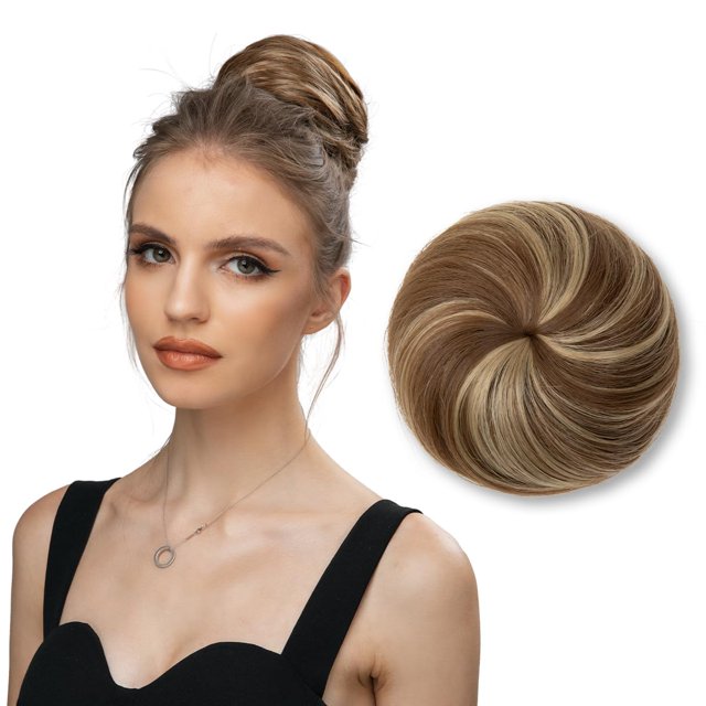 Fake Hair Bun Extensions for Women Girls Lady Synthetic Updo Drawstring