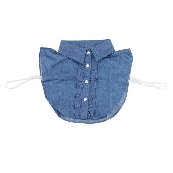 Fake Half Shirt Blouse Detachable False Faux Collar Collar Denim