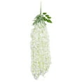 thumbnail image 1 of Fake Hanging Flowers Wisteria Artificiales Garland, Ongmies Artificial Flower Garland for Wedding, Hanging Vine Flowers Arch Decoration Backdrop for Outdoor Ceremony, Artificial Flowers for Outdoors, 1 of 9