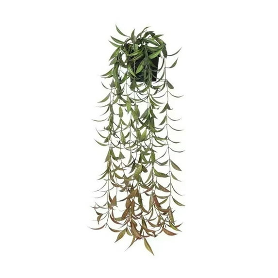 Fake Hanging Plants, Artificial Small Potted Plants for Indoor Outdoor Decor, Office Living Room Shelf Room Decor, Cozy Home Decor Greenery