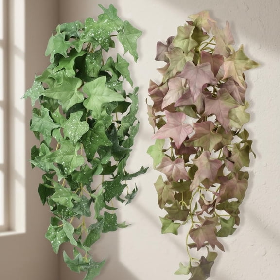 Fake Hanging Plants, Artificial Sweet Potato Leaves Simulated Ivy Vine Greenery Wall Hanging for Shelf Home Office Indoor Outdoor Garden Decor