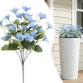 thumbnail image 1 of Fake Hibiscus Artificial Flowers for Outdoors Spring Summer Decoration, Silk Blue Hibiscus Flowers Bouquet Uv Resistant Look Real Faux Plants for Outside Planter Front Door Porch Balcony, 1 of 9
