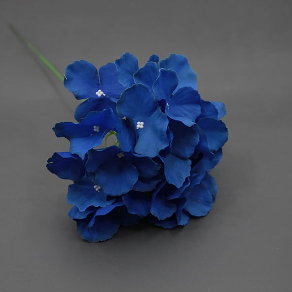 Fake Hydrangea Artificial Flowers, Faux Silk Hydrangeas Flowers Heads, Real Touch for Home Wedding Party Table Decor (Blue) 5.9x11.8"